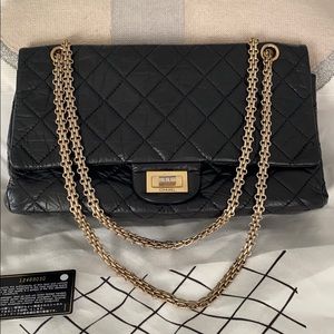 CHANEL REISSUE 2.55 FLAP 227 BLACK